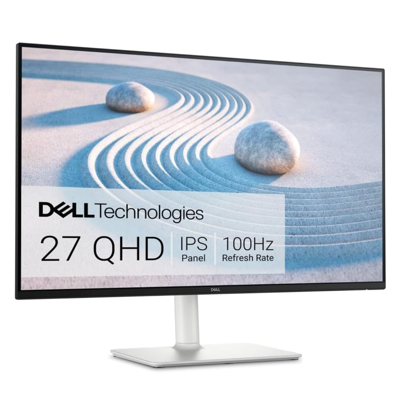 Dell S2725DS 27英寸 2K QHD 护眼显示器 (100Hz/内置双扬声器/旋转升降支架/TÜV四星认证) 灰白色