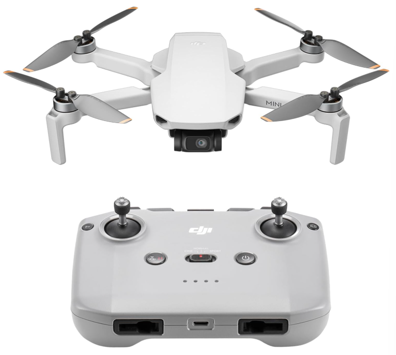 DJI Mini 4K 迷你无人机/4K航拍机套装 (4K UHD相机/三轴云台/10km图传/31分钟续航/一键返航) 灰色
