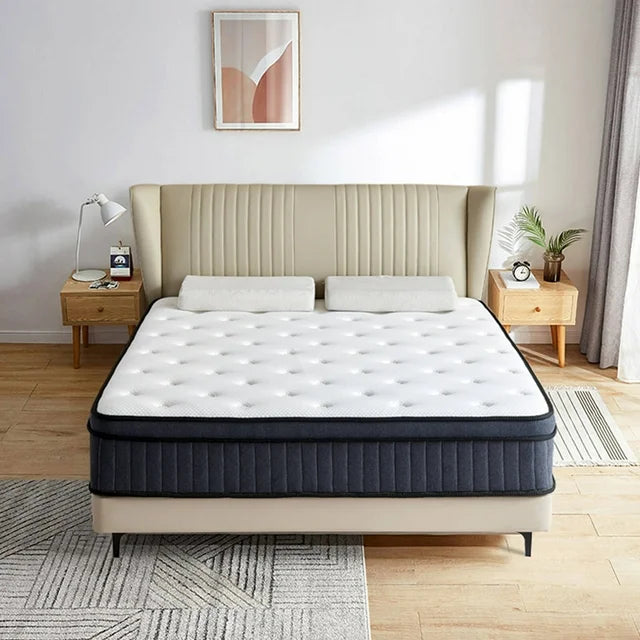Queen Mattress, 10 Inch Memory Foam Mattress in a Box, Individual Pocket Spring Mattress with Motion Isolation and Pressure Relief, CertiPUR-US, 203 L x 153 W x 25 H CM