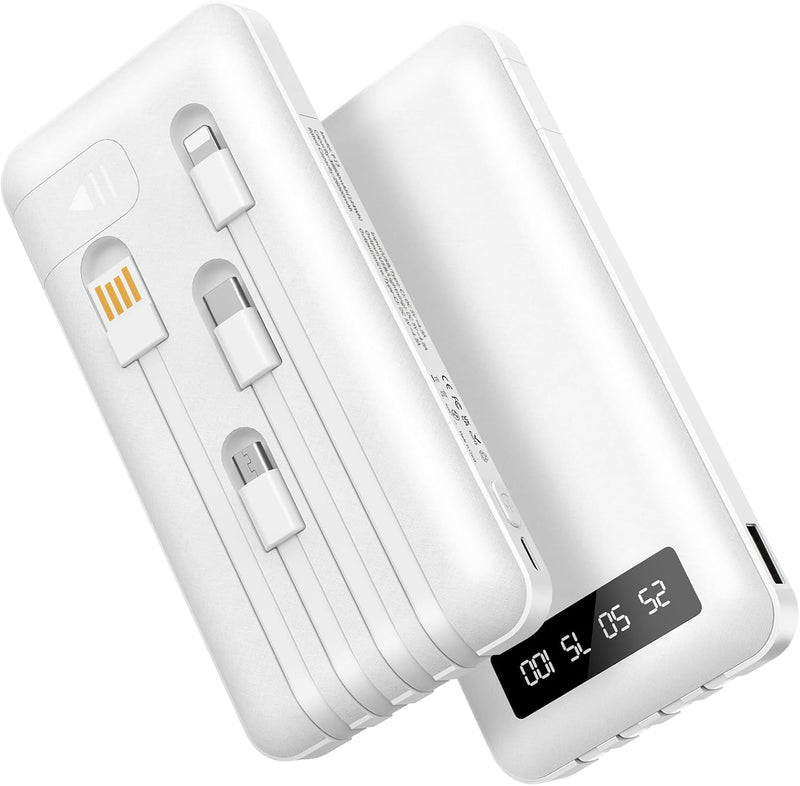 Hicyzoe 38800mAh 自带线充电宝 (22.5W快充/4线合1/LED显示)