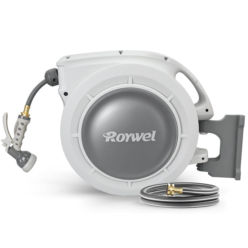 ROYWEL 自动伸缩壁挂式花园水管卷盘