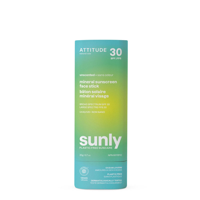 ATTITUDE 16094 矿物面部防晒棒 SPF 30 无香 20克