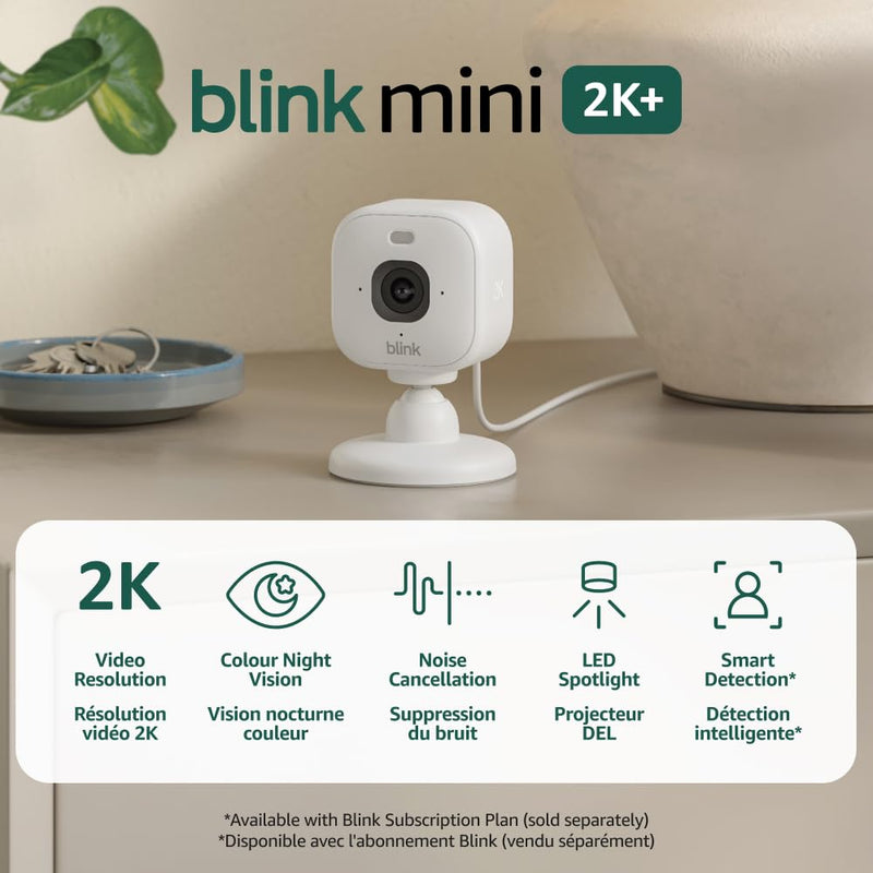 Blink Mini 2K+ 智能家居宠物安防摄像头