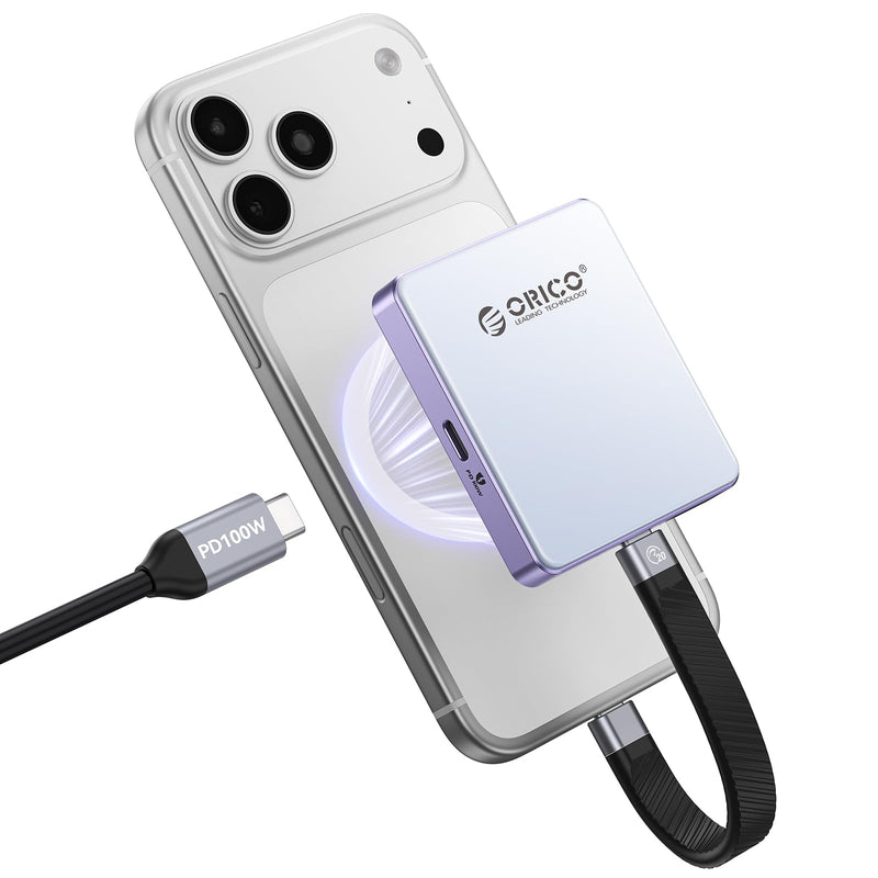 Orico AP42P 磁吸M.2 NVMe硬盘盒 iPhone 4K ProRes录制 PD100W快充