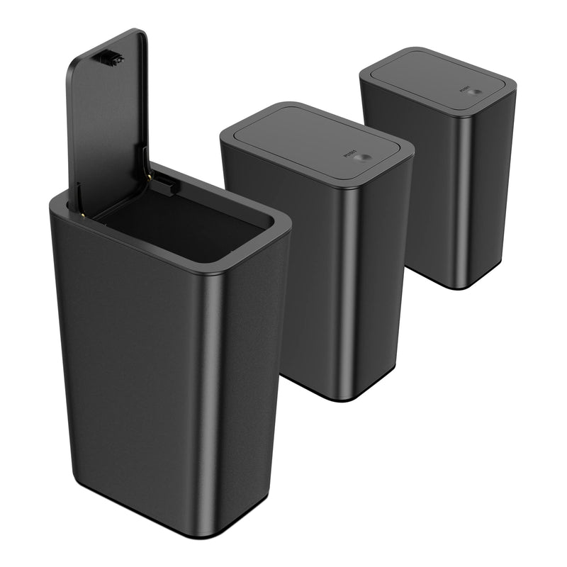 N. NETDOT CYP_TranshCan_black3 10升带盖垃圾桶3个装