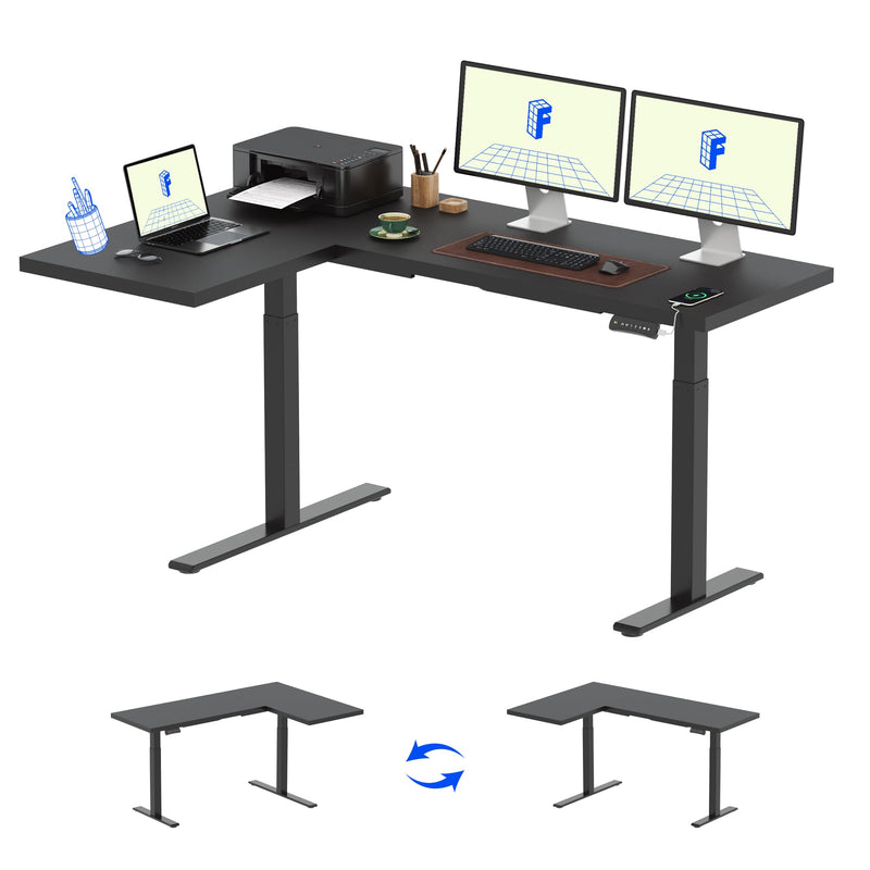 FLEXISPOT L型双电机电动升降桌