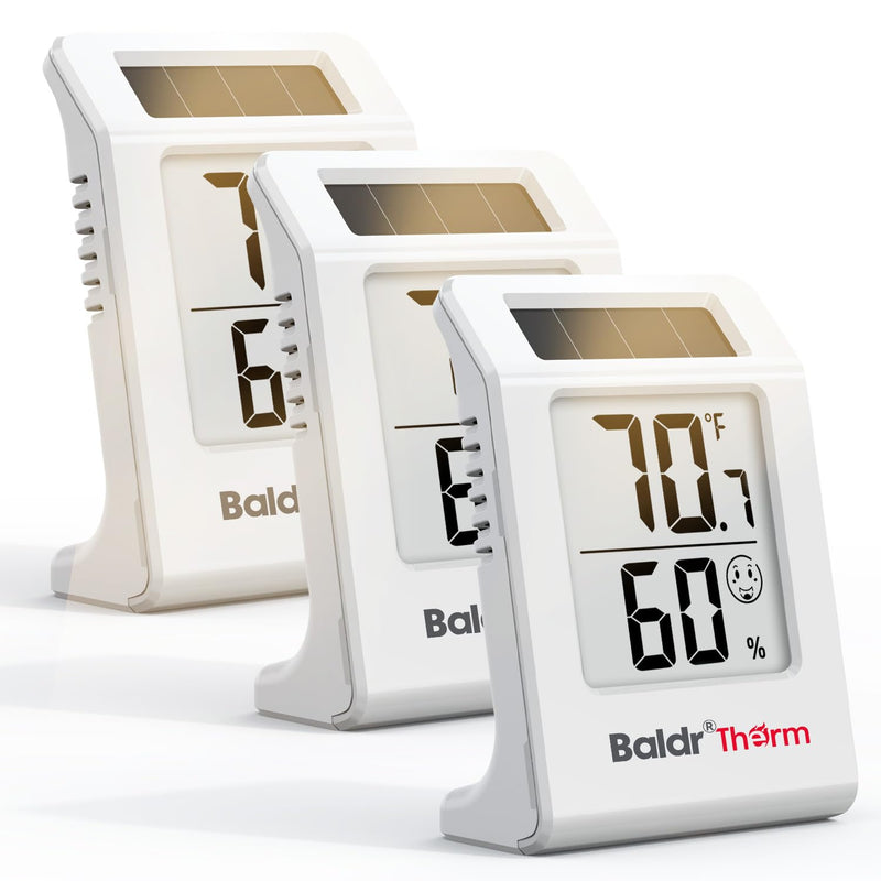 BaldrTherm E0587TH-3 2.2英寸太阳能温湿度计 3支装