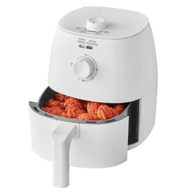 Mainstays 2.2 Quart Compact Air Fryer, Non-Stick, Dishwasher Safe, 1150W, Black