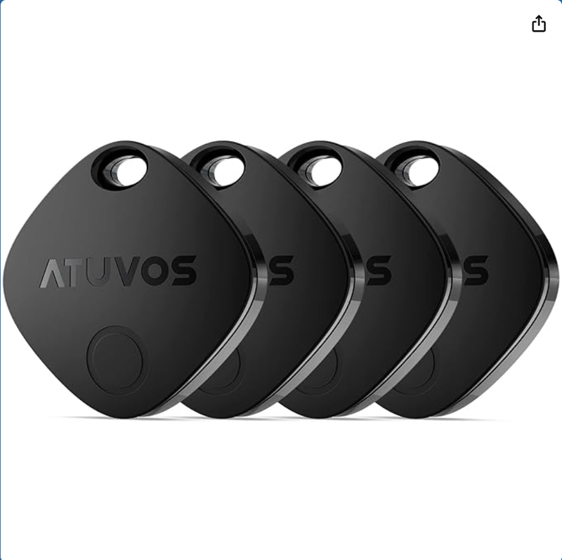 ATUVOS 智能防丢器 4件套 (支持Apple Find My/IP67防水/可替换电池/超大音量)