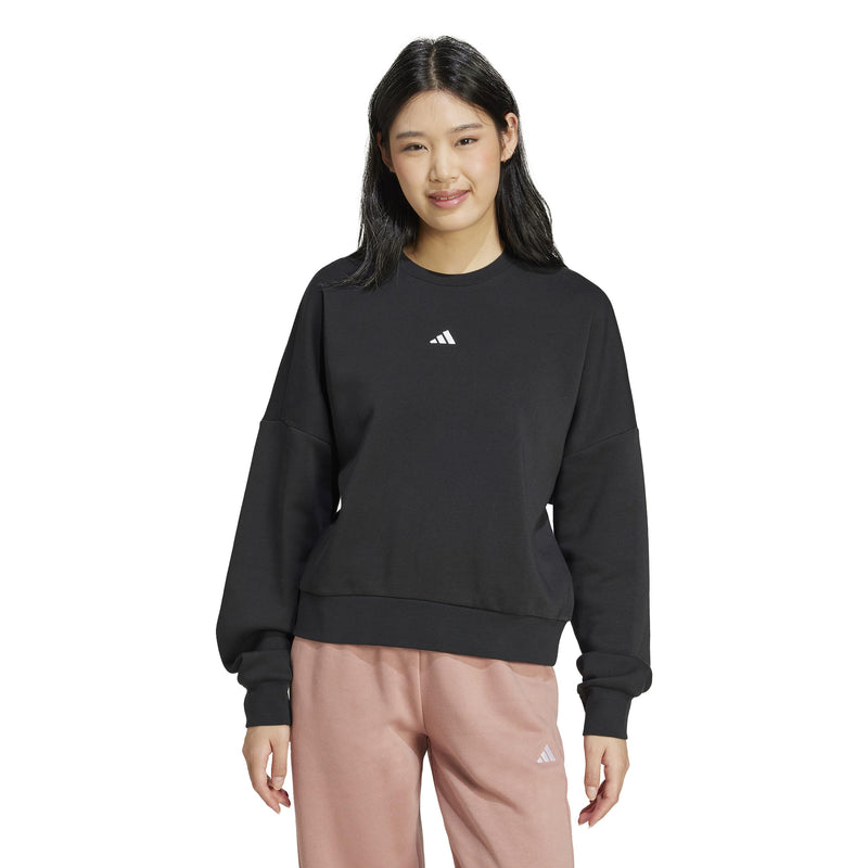 adidas KSN89 女士休闲舒适小Logo抓绒卫衣
