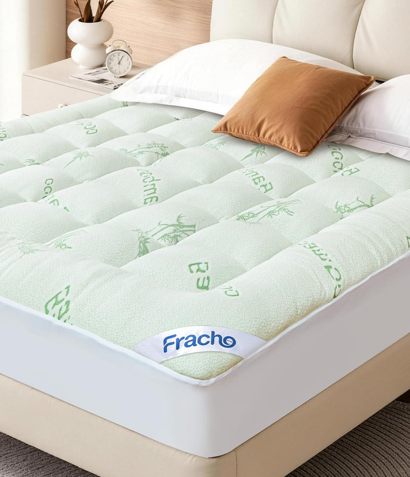 Fracho Fracho 超柔软竹纤维凉感床垫保护套 (Queen尺寸)