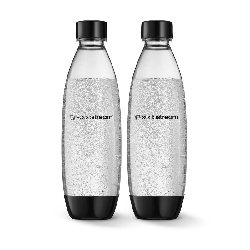 Sodastream 1741260010 1升黑色可洗瓶双支装