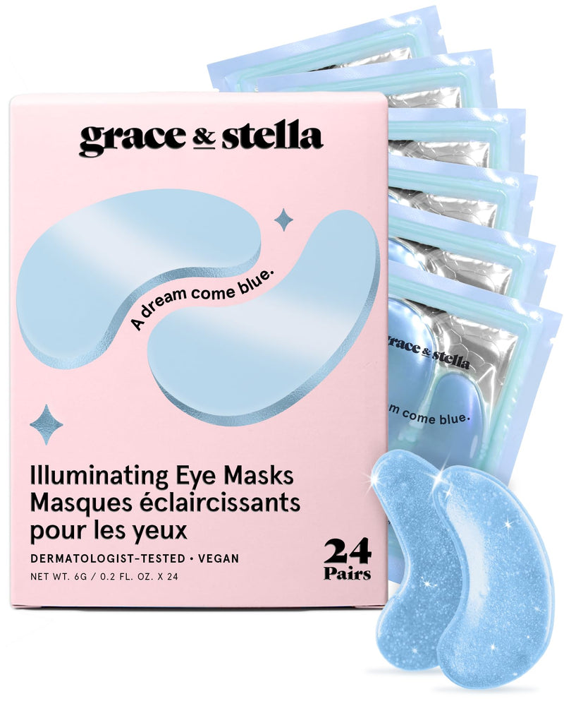 grace & stella Blue 24 Pairs 眼膜