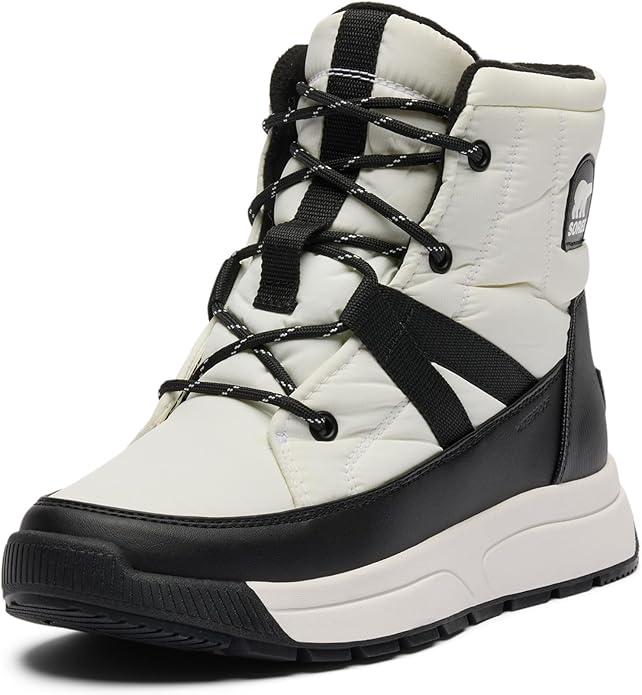 Sorel 冰熊 Women's Whitney III Mid 女士中筒防水雪地靴/保暖冬靴 (防水面料/橡胶大底) 黑色/海盐白