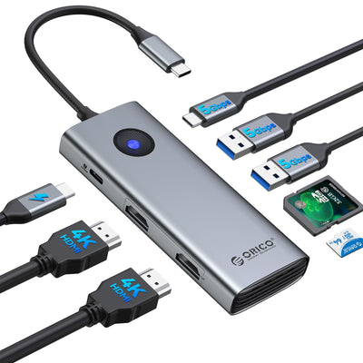 Orico PW11-8PH USB C 扩展坞 双显示器