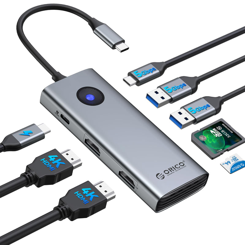 Orico PW11-8PH USB C 扩展坞 双显示器
