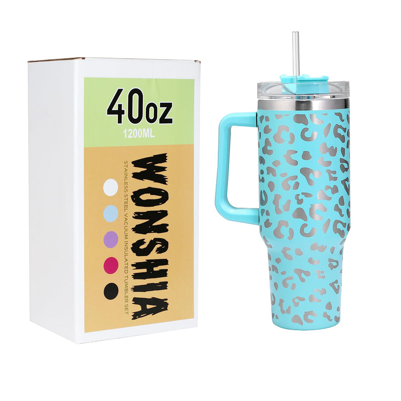 wonshia 40盎司保温豹纹随行杯