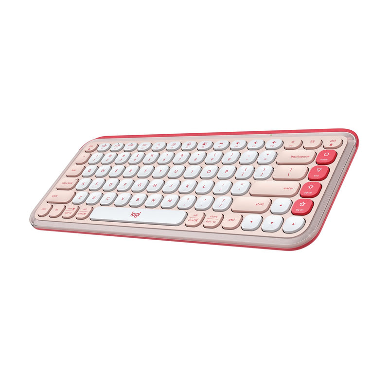 Logitech 920-013049 POP ICON系列无线蓝牙键盘 玫瑰粉/米白