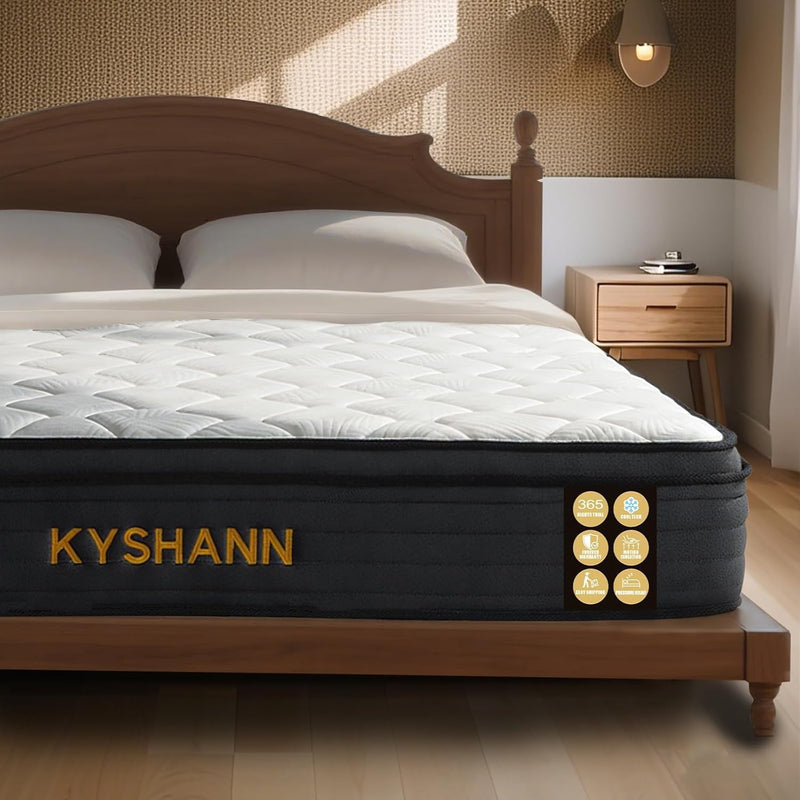 KYSHANN KYSHANN Queen 记忆棉独立袋装弹簧床垫 12英寸
