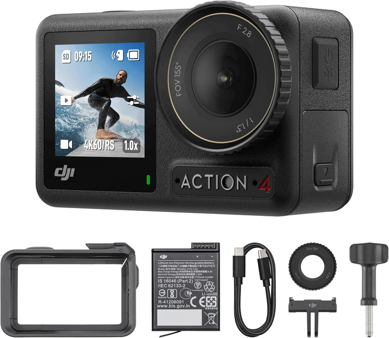 DJI Osmo Action 4 运动相机基础套装(4K/120fps 超清防水)