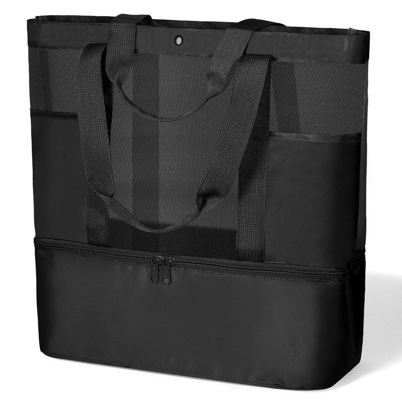 Codcey beach bag 260203-black 网格手提沙滩包
