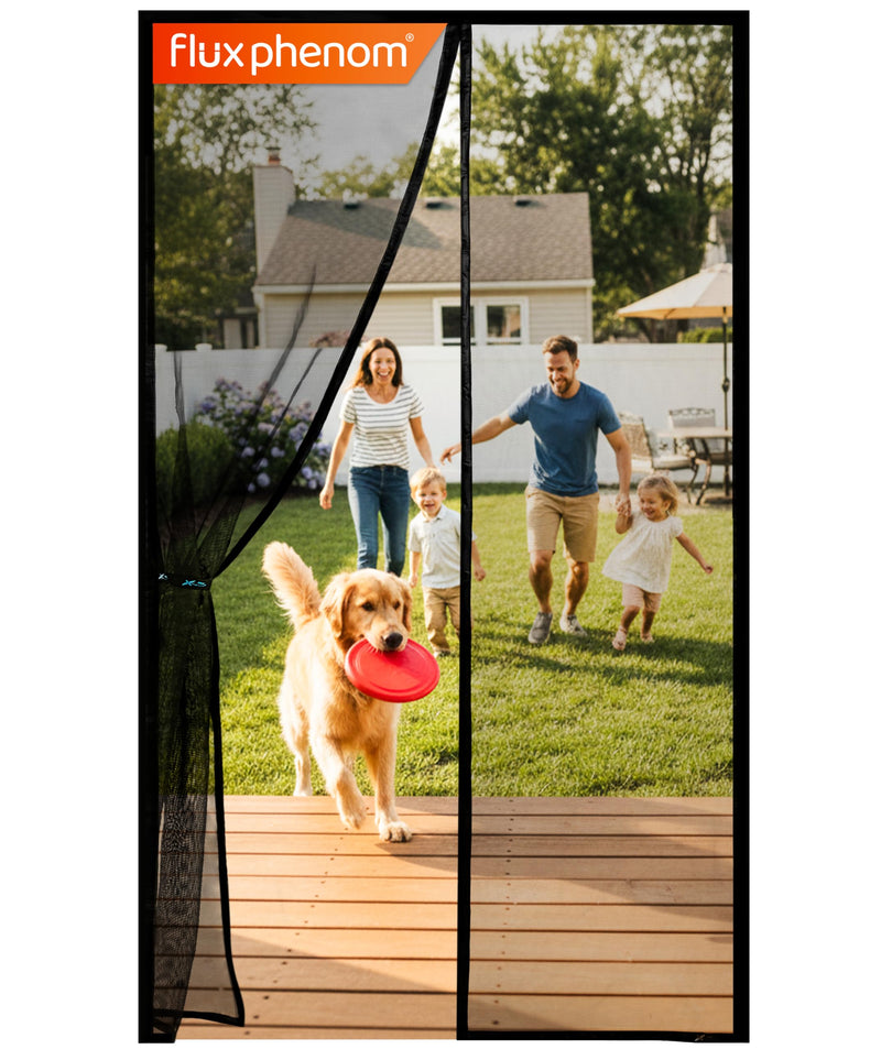Flux Phenom Magnetic Screen Door 38" x 82" 磁性纱门