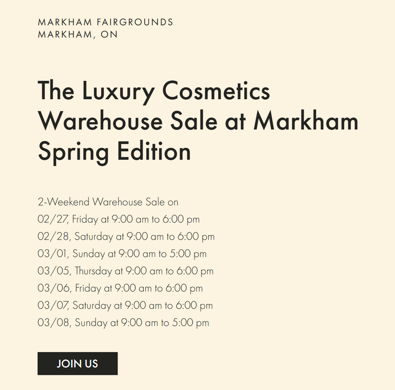 Markham大牌美妆春季开仓特卖会 (雅诗兰黛/MAC/Tom Ford等/免费门票)
