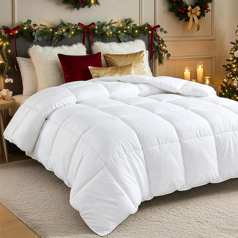 Utopia Bedding 豪华四季通用羽绒被芯 (King Size/白色)