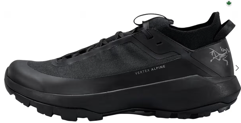 Arc'teryx 始祖鸟 Vertex Alpine 男士接近鞋/越野徒步鞋 (Matryx科技面料/Vibram XS Flash 2大底/纯黑机能风) 纯黑