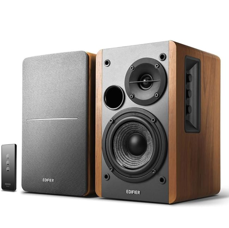Edifier R1280T 书架音箱/电脑音响 (42W RMS/双RCA输入) 木纹色