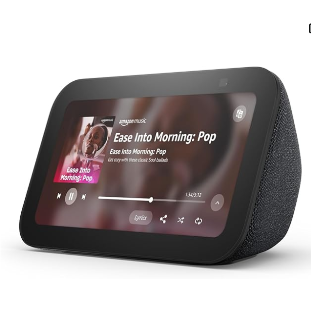 Amazon Echo Show 5 (最新款) 智能屏/音箱 (5.5英寸/加强低音/视频通话) 炭黑色
