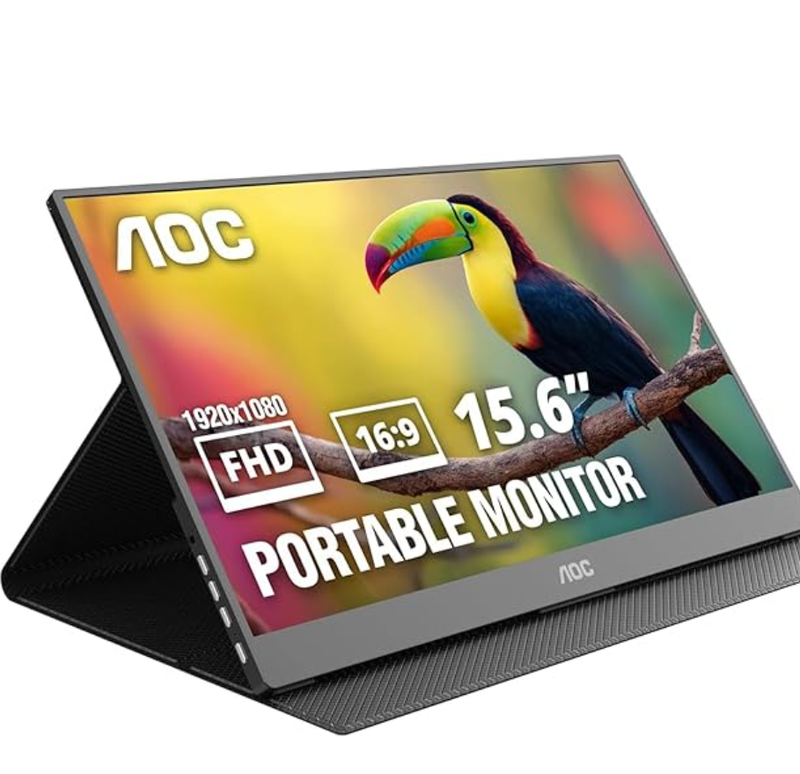 AOC 16T20 15.6英寸便携显示器 (FHD 1080P/IPS/USB-C+Mini HDMI/内置音箱)
