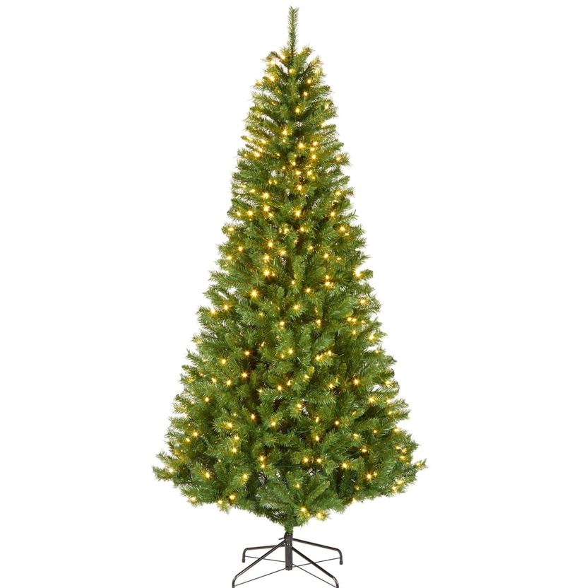 National Tree Company 7.5英尺带灯人造圣诞树（温彻斯特松/350盏灯/1000个树梢/带支架）