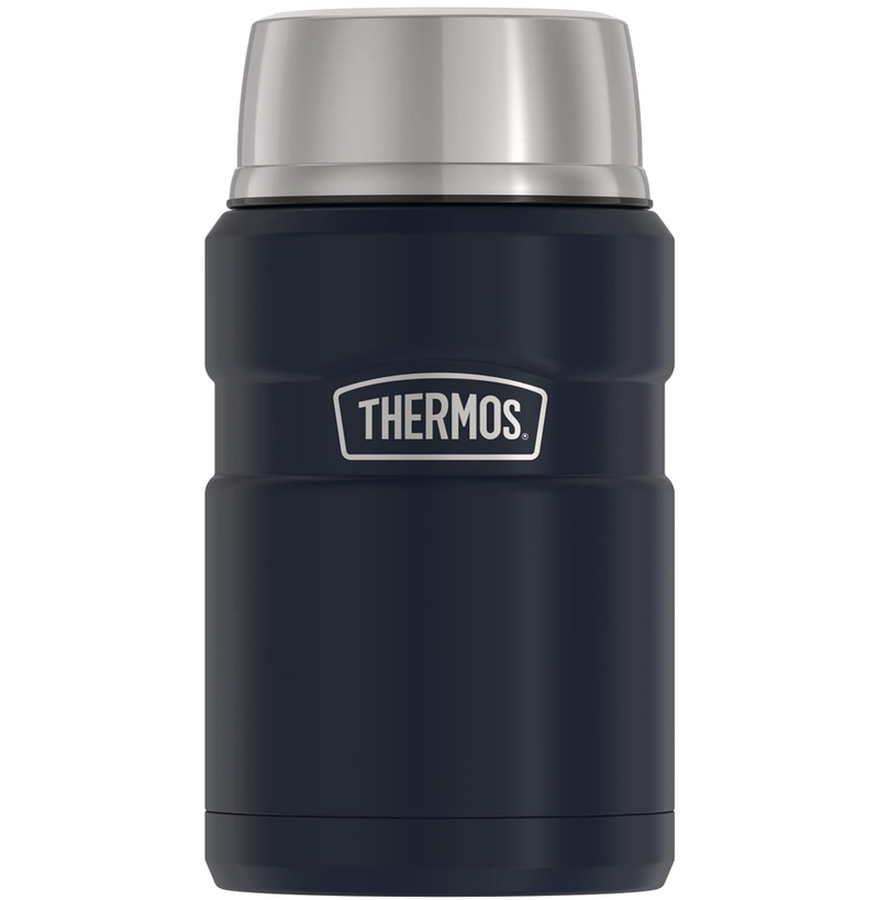Thermos 24oz不锈钢保温焖烧罐 (带碗盖/哑光蓝)
