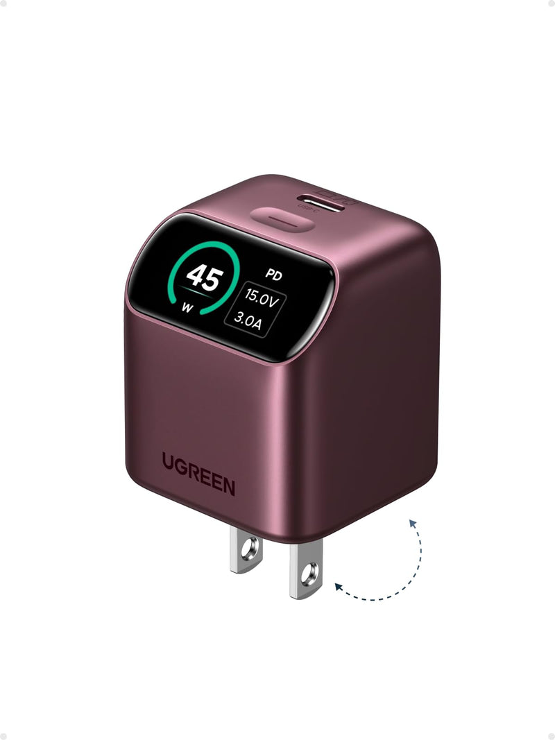 UGREEN 26077 45W GaN充电器 带实时显示屏