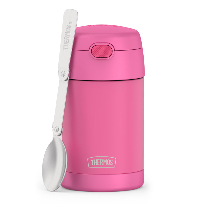 Thermos 16盎司霓虹粉保温食物罐带勺