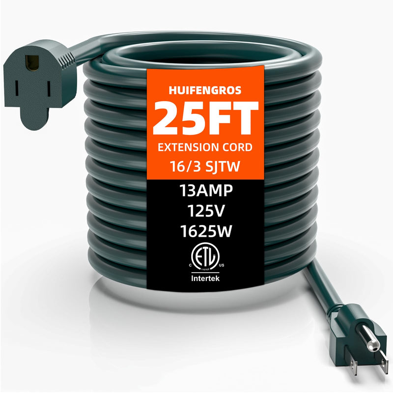 HuiFengros HF-25G-EC 25英尺绿色延长线