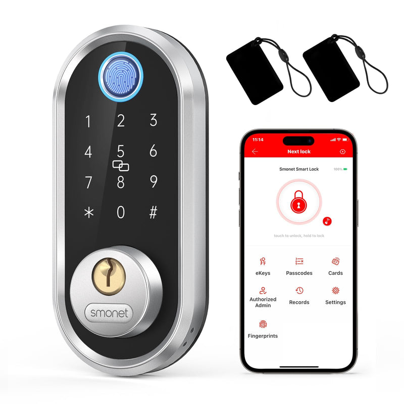 SMONET smart lock 01 指纹密码智能门锁