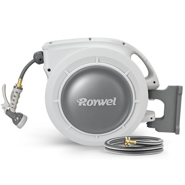 ROYWEL 自动伸缩壁挂式花园水管卷盘