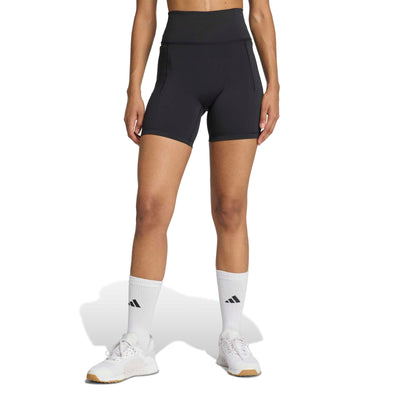 adidas DG522 女士运动短裤  黑色 L 限时折扣