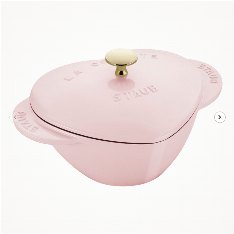 STAUB La Cocotte 1.75升心形铸铁珐琅锅（玫瑰粉色/法国制造/受热均匀/免开锅）