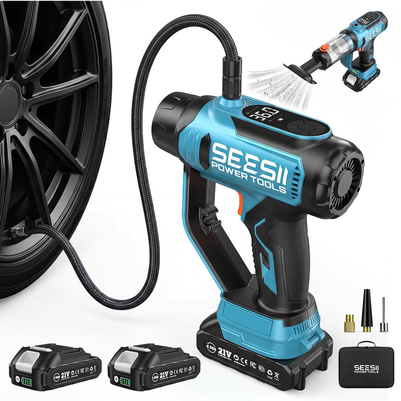 Seesii T7 MAX 2合1车载充气泵吸尘器