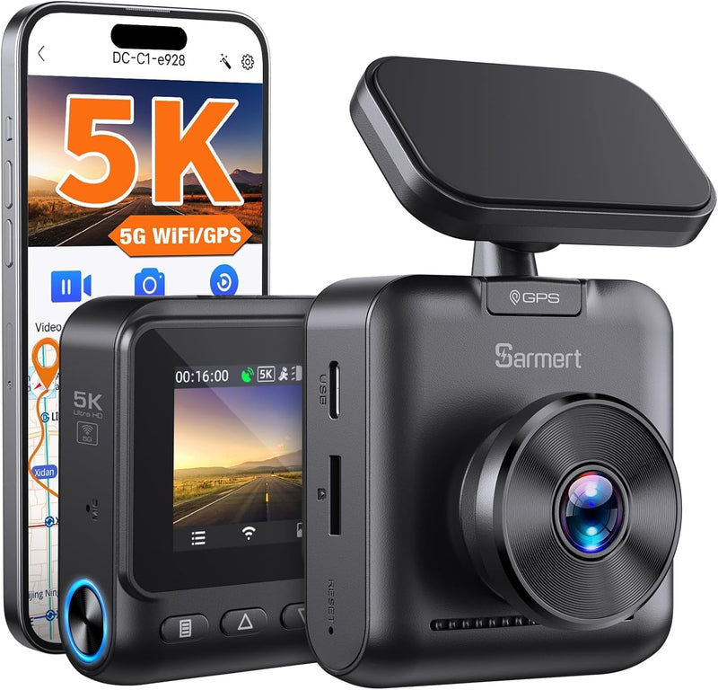 Sarmert 5K超清行车记录仪 内置GPS+5G WiFi 512G支持 有额外code