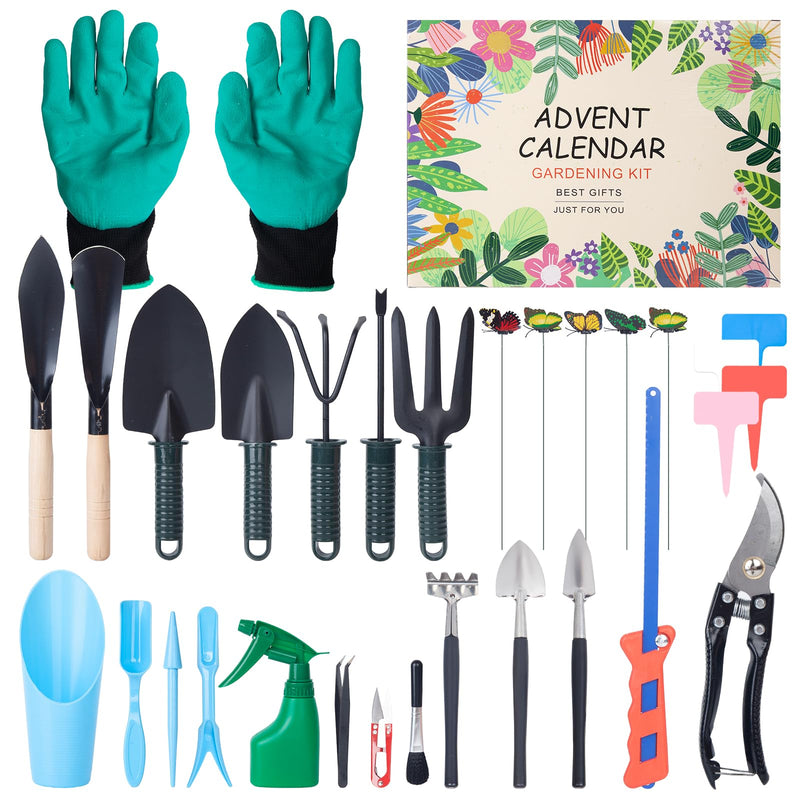 POATROZON 花园工具圣诞倒计时日历