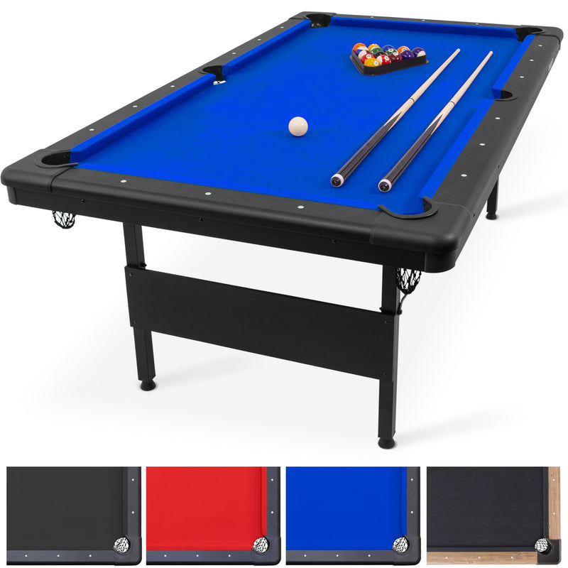 GoSports BILLIARDS-TABLE-7-BLUE 6/7英尺便携式台球桌