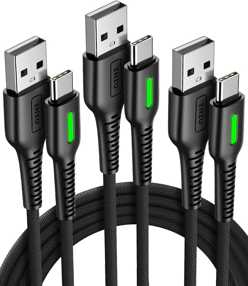 INIU DI-D3C USB-A转USB-C快充数据线3条装