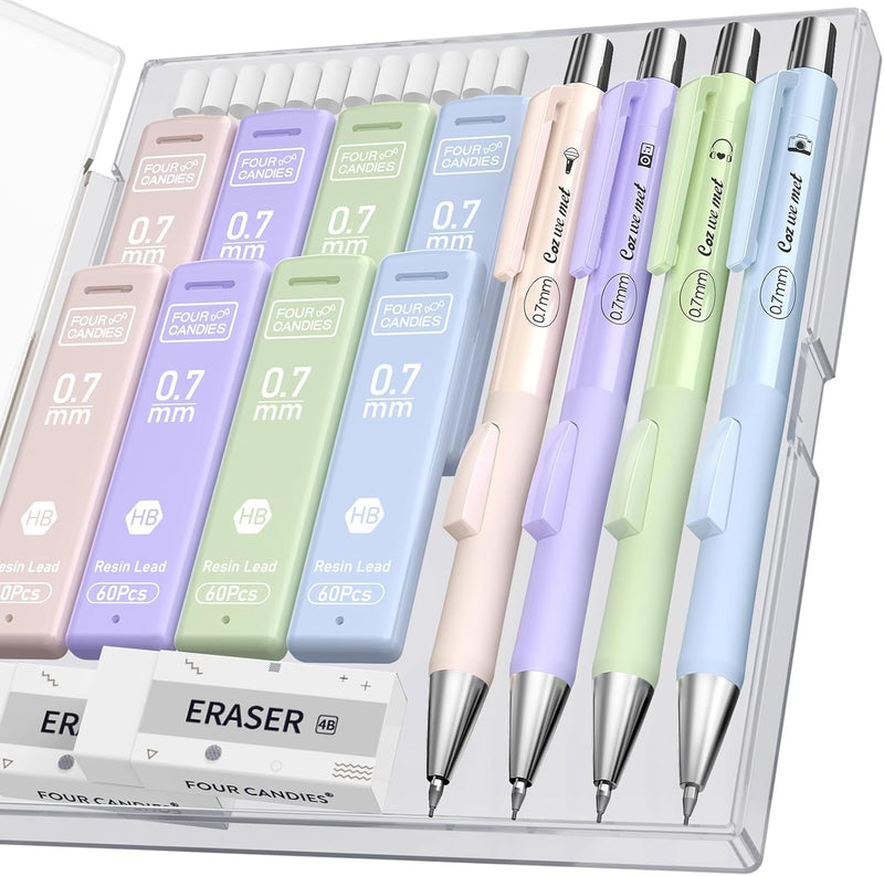 Four Candies FCUS-ZDQB-CA-0.7 可爱速按自动铅笔套装
