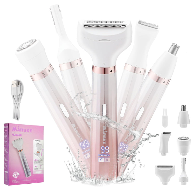 Psmicor 女士5合1电动脱毛修剪器