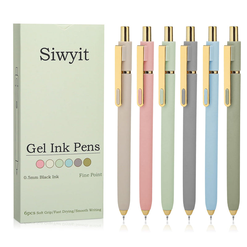 Siwyit 6支莫兰迪色中性笔