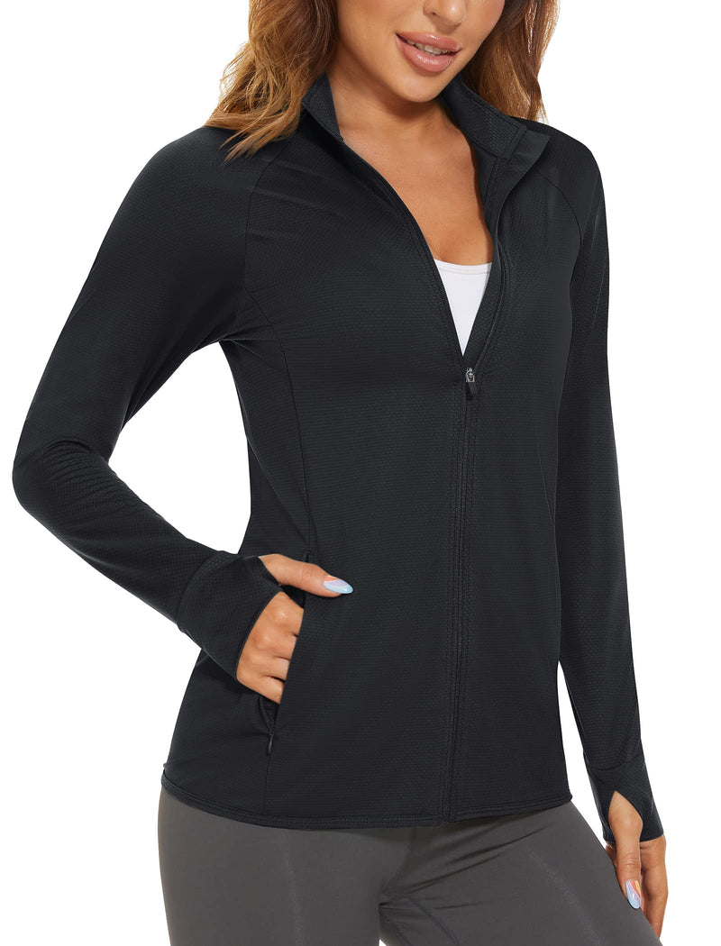 MAGCOMSEN MCS-C22W658-430-Black-XL 女士UPF50+运动防晒夹克